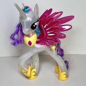 My Little Pony The Movie Princess Celestia Glitter & Glow Light Up Pony MLP WORK